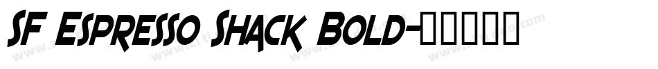 SF Espresso Shack Bold字体转换